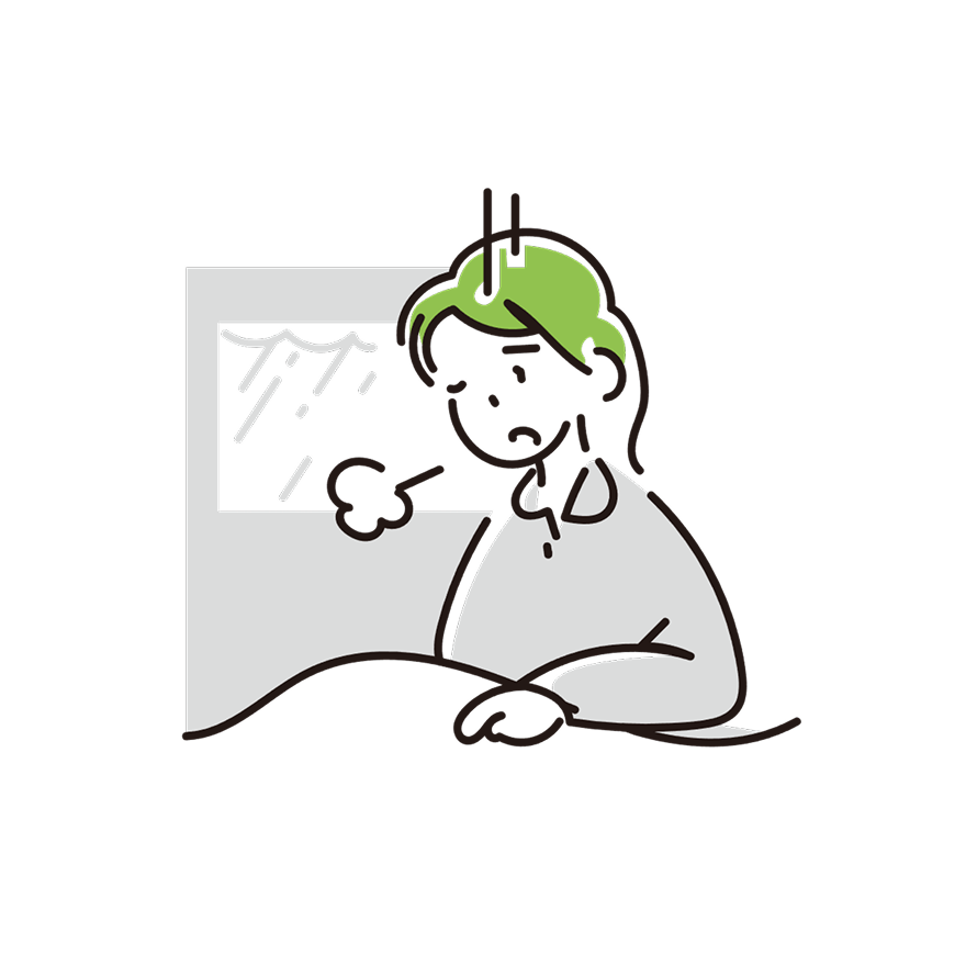 ベビーベッドについて悩む女性